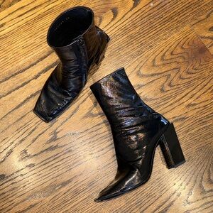 BALENCIAGA Patent Leather Ankle Boots